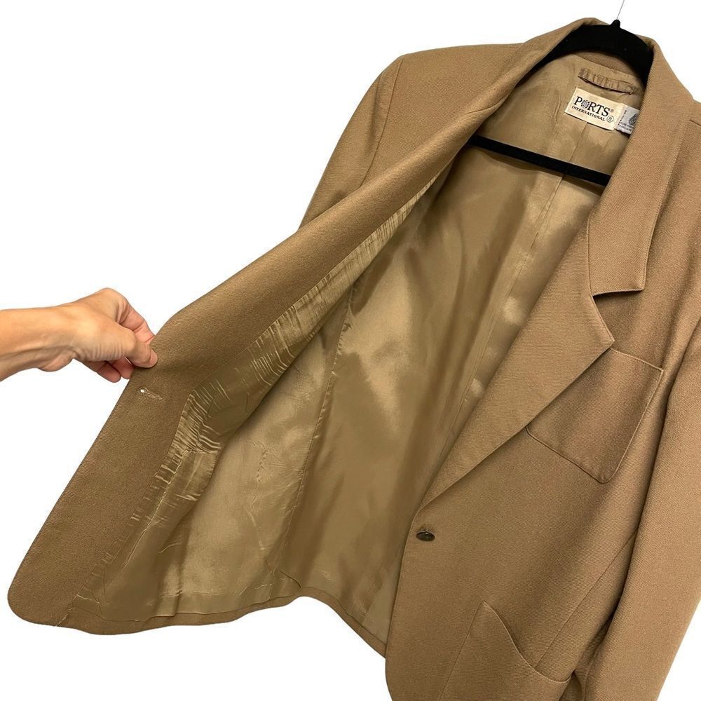 Ports 1961 Camel Brown Single-Button Blazer - Picture 2 of 7